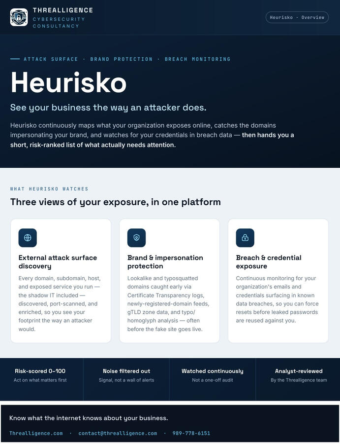 Heurisko Datasheet 1